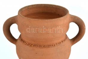 Jelzés nélkül: Bokály. mázatlan cserép. 20 cm