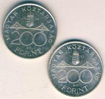 1993-94. 200Ft Ag "MNB" (1x) + "Deák" (1x) T:2