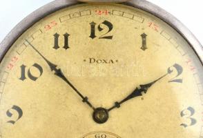 Ezüst Doxa zsebóra, jelzett, működő állapotban d:  5 cm