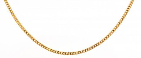 Aranyozott ezüst (Ag) nyaklánc, jelzett, h: 43 cm, nettó: 4,06 g