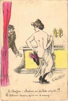 Le Chauffeur... / Erotic nude humour s: G. Mouton (EK)