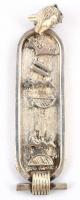 Ezüst(Ag) egyiptomi medál, jelzett, h: 5,5 cm, nettó: 7,08 g