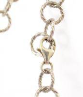 Ezüst(Ag) kerek szemes nyaklánc, jelzett, h: 76 cm, nettó: 26,3,1 g