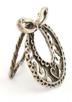 Ezüst(Ag) miniatűr koszorú, jelzett, m: 3,3 cm, nettó: 6,34 g