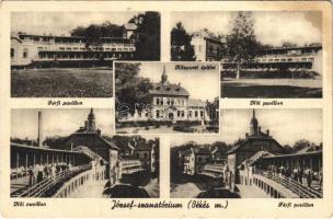 1948 Gyula, József szanatórium, férfi pavilon, Központi épület, Női pavilon, Férfi pavilon (fl)