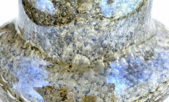 Buborékos üveg váza, Barovier&Toso jelzéssel, kis kopásnyomokkal, m: 9,5 cm