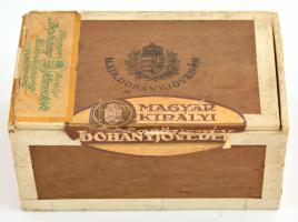 Senoritas díszes szivaros fadoboz, kopottas állapotban, 7×9,5x15 cm + Trabucos díszes szivaros fadob...