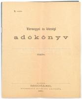 1890 Vármegyei és községi adókönyv