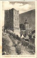 1940 Brassó, Kronstadt, Brasov; Biserica ev. neagra si Turnul negru / Evangélikus templom és fekete torony / church and tower (EK)