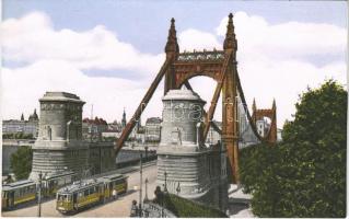 Budapest, Erzsébet híd, villamosok
