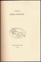 Goethe: Római elégiák. Max Schwimmer rajzaival. Bp.,1958, Magyar Helikon. Kiadói selyemkötés, jó áll...
