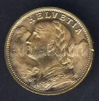 Svájc 1927B 20Fr Au "Vreneli" 6,452g T:1/2 ph.