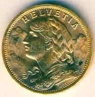 Svájc 1927B 20Fr Au "Vreneli" 6,452g T:1/2