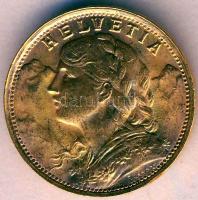 Svájc 1935LB 20Fr Au "Vreneli" 6,452g T:1/2 kis k. ph