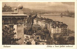 1941 Budapest I. Látkép a Szent Gellért szoborral (EK)