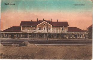 1917 Gyékényes, Vasútállomás. Vasúti Levelezőlapárusítás 2418. (EK)