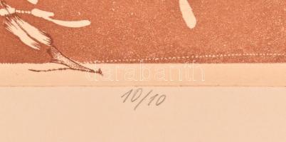 Almásy Aladár (1946-): Pozíciód lesz majd életed alkonya. Rézkarc, papír, jelzett. Számozott: 10/10....