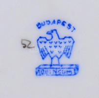 Aquincumi porcelán "Balatonalmádi" tálka, kézzel festett, jelzett, kis kopásnyomokkal, d: ...