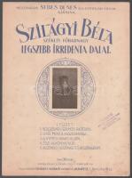 cca 1920 Szilágyi Béla legszebb irredenta dalai 2 db kottafüzet, az egyik szétvált
