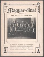 1907 Magyar-Divat férfi karének. kottafüzet