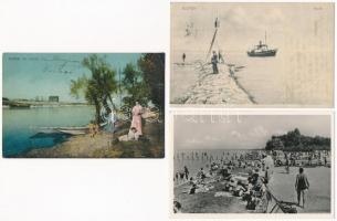 Siófok - 5 db régi képeslap / 5 pre-1945 postcards