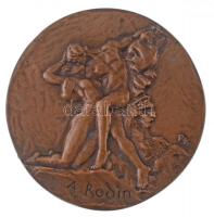 Renner Kálmán (1927-1994) 1967. "Rodin" kétoldalas Br plakett (98mm) T:1-,2