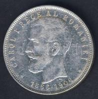 Románia 1906. 5L Ag "I. Károly uralkodásának 40. évfordulója" T:3