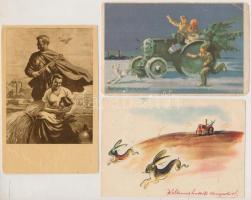 3 db MODERN magyar szocreál képeslap traktorral / 3 modern Hungarian Socialist postcards with tractor