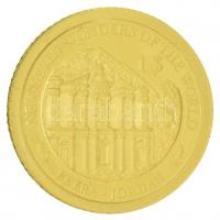 Salamon-szigetek 2013. 1$ Au "A világ hét új csodája - Kínai Nagy Fal" + 1$ Au "A vil...