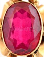 14K arany (Au) gyűrű rubinnal. Jelzett. bruttó 7,1 g m:62