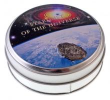 Cook-szigetek 2015. 5$ Ag "Kondrit becsapódás" meteorit darabkát tartalmazó érme, kapszulá...