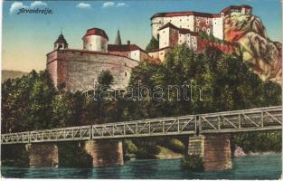 Árvaváralja, Oravsky Podzámok; Árva vára, híd. Schwarcz Vilmos kiadása / Oravsky hrad / castle, bridge