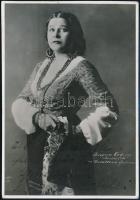1935 Szeged, Giuseppina / Josefina Cobelli (1898-1948) olasz  opera-énekesnő aláírása az őt ábrázoló képen (Parasztbecsület)