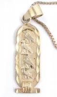 Ezüst (Ag) nyaklánc egyiptomi ezüst medállal 7,5 g 56 cm