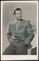 Sárdy János (1907-1969) magyar operaénekes (tenor) aláírása az őt ábrázoló fotólapon