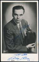Rátonyi Róbert (1923-1992) színész aláírása az őt ábrázoló fotón