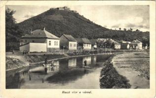 1941 Huszt, Chust, Khust; vár, vízpart. Heller Béla kiadása / castle, riverside (EK)