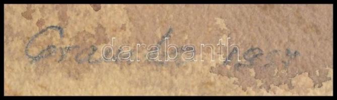 Sztaskó Gyula (1923-1998): Virágok. Akvarell, papír, jelzett, sérült, 17×35 cm