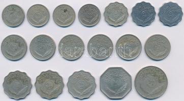 Irak 1967-1981. 5f-250f (18db) T:2,2- Iraq 1967-1981. 5 Fils - 250 Fils (18pcs) C:XF,VF