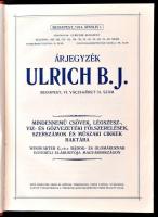 1914 Bp., Ulrich B. J. mindennemű csövek, légszesz-, víz és gőzvezetéki fölszerelések, szerszámok és...