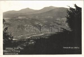 1938 Kőrösmező, Yasinia, Yasinya, Jassinja, Jasina (Máramaros); Hoverla, Pietros / látkép. Margit Rosenthal kiadása / mountains, general view