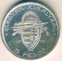 1938. 5P Ag "Szt.István" T:2+
