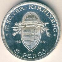 1938. 5P Ag "Szt.István" T:1-/2+ ph