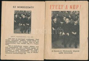 1949 "Ítélt a nép! A hazaáruló Mindszenty elnyerte méltó büntetését", 16p