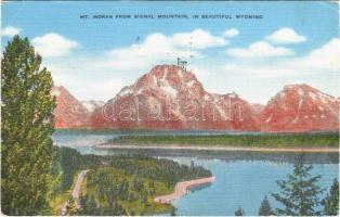 Wyoming, Mount Moran from Signal Mountain, (EK)
