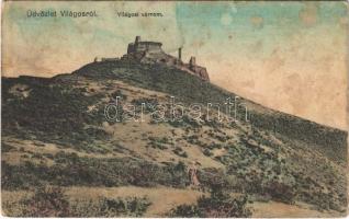 1914 Világos, Siria; vár romjai. Beamter Ödön kiadása / Cetatea Siriei / castle ruins (Rb)