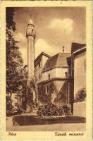 1945 Pécs, Török minaret (EB)