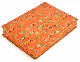 Nagy méretű Szerencsi Csokoládégyár desszertes papírdoboz, enyhén kopottas állapotban, 34x25x6,5 cm