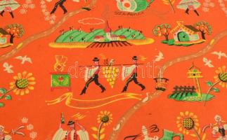 Nagy méretű Szerencsi Csokoládégyár desszertes papírdoboz, enyhén kopottas állapotban, 34x25x6,5 cm