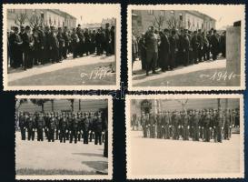 1932-1941 Magyar királyi rendőrökről készült fotók, 7 db, kettő vágott, 6×9 cm